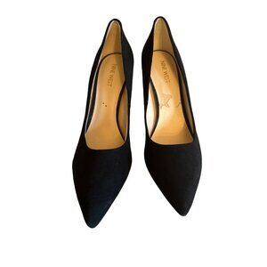 Nine West Womens Black Suede Leather Upper Pumps Size 10 Silletto Heel